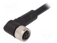 Connection lead; M8; PIN: 4; angled; 5m; plug; 60VAC; 4A; -25÷80°C LAPP