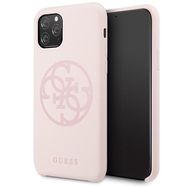 Guess GUHCN65LS4GLP iPhone 11 Pro Max light pink/light pink hard case Silicone 4G Tone On Tone, Guess