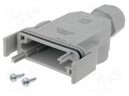 Enclosure: for HDC connectors; Han-Modular® ECO; for cable; IP65 HARTING