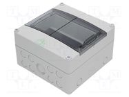 Enclosure: for modular components; IP55; grey; No.of mod: 9 SPELSBERG