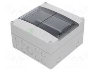 Enclosure: for modular components; IP55; grey; No.of mod: 9 SPELSBERG