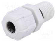 Cable gland; with long thread; PG7; IP68; polyamide; grey; UL94V-2 BM GROUP