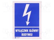 Safety sign; informative; self-adhesive folie; W: 74mm; H: 105mm ANRO