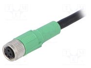 Connection lead; M8; PIN: 4; straight; 5m; plug; 30VAC; 4A; SAC; PVC PHOENIX CONTACT