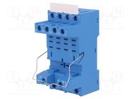 Socket; PIN: 8; 12A; 250VAC; for DIN rail mounting; -40÷70°C; 56.34 FINDER