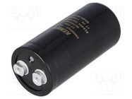 Capacitor: electrolytic; 100mF; 25VDC; Ø51x105mm; Pitch: 22.2mm KEMET