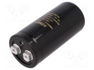 Capacitor: electrolytic; 10mF; 100VDC; Ø51x105mm; Pitch: 22.2mm KEMET