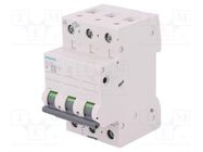 Circuit breaker; 400VAC; Inom: 6A; Poles: 3; for DIN rail mounting SIEMENS