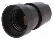Lampholder: lamp; E27; Body: black; Ø: 38mm; bakelite; L: 60mm PAWBOL