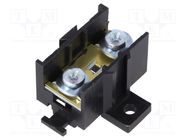 Terminal block; screw terminal; 16mm2; 76A; ways: 1; terminals: 2 