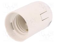 Lampholder: for lamp; E27; Body: white; Ø: 39mm; Mat: thermoplastic 