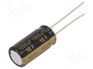 Capacitor: electrolytic; low ESR; THT; 1000uF; 16VDC; Ø10x20mm PANASONIC