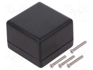 Enclosure: multipurpose; X: 56mm; Y: 56mm; Z: 40mm; 1594; ABS; black HAMMOND