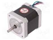 Motor: DC; stepper; 12VDC; step 1,8°; 0.42Nm; 0.5A; 42x42x48mm 