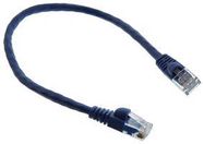 CABLE, RJ45 PLUG, CAT5E, 1FT, BLUE