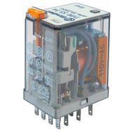 Miniature general purpose relay, 110V AC (50/60 Hz), 4CO, 7A, contacts AgNi