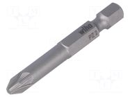 Screwdriver bit; Pozidriv®; PZ2; 1/4"; Overall len: 50mm WIHA