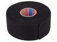 Tape: textile; W: 50mm; L: 25m; Thk: 0.3mm; Automotive; black; 105°C TESA