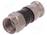 Connector: F; plug; male; straight; 75Ω; RG59; compression PPC