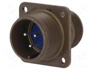 Connector: circular; socket; PIN: 3; male; soldering; 97; 13A; 500VAC AMPHENOL