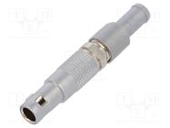 Connector: circular; 00; plug; male; PIN: 3; soldering; for cable; 3A LEMO