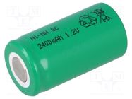 Re-battery: Ni-MH; SubC; 1.2V; 2400mAh; Ø22x42mm JJJ