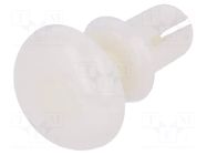 Rivet; polyamide; L.rivet: 4.5mm; white; dismountable,push-in DREMEC