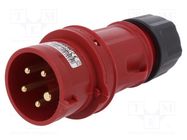 Connector: AC supply 3-phase; plug; male; 16A; 380/415VAC; IP44 Famatel