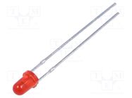 LED; 3mm; red; 250mcd; 40°; Front: convex; 1.7÷2.5VDC; No.of term: 2 FORYARD