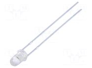 LED; blue; 3mm; 3500mcd; 30°; Front: convex; 2.8÷3.6VDC FORYARD