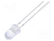 LED; white cold; 5mm; 23500÷33000mcd; 15°; Front: convex; 9500K FORYARD