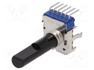 Potentiometer: shaft; 50mW; 50kΩ; ±20%; 300°; for PCB; Shaft: 6mm ALPS