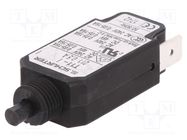 Circuit breaker; Urated: 240VAC; 48VDC; 0.5A; SPST; Poles: 1; screw 