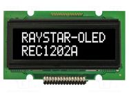 Display: OLED; alphanumeric; 12x2; Dim: 55.7x32x11mm; white; PIN: 15 RAYSTAR OPTRONICS