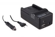 PATONA 4in1 Charger Panasonic Battery BM7 Lumix CGA-S002E +KFZ-Lader, PATONA