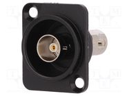 Coupler; BNC socket,both sides; insulated; 75Ω; black; Mat: metal CLIFF