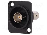 Coupler; BNC socket,both sides; insulated; 75Ω; FT; black; metal CLIFF
