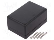 Enclosure: multipurpose; X: 56mm; Y: 81mm; Z: 40mm; 1594; ABS; black HAMMOND