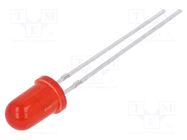 LED; 5mm; red; 4÷10mcd; 30°; Front: convex; 1.8÷2.5VDC; No.of term: 2 FORYARD