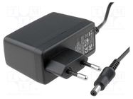 Power supply: switching; mains,plug-in; 18VDC; 0.83A; 15W; Plug: EU MEAN WELL