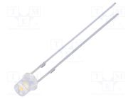 LED; 3mm; white warm; 1120÷1560mcd; 140°; Front: flat; 2.7÷3.4V OPTOSUPPLY