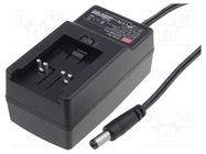 Power supply: switching; mains,plug; 9VDC; 2.22A; 20W; Out: 5,5/2,1 MEAN WELL