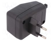 Enclosure: for power supplies; X: 48mm; Y: 71mm; Z: 48mm; black KRADEX