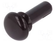 Rivet; polyamide; L.rivet: 8mm; black; dismountable,push-in DREMEC