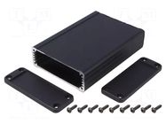 Enclosure: shielding; X: 84mm; Y: 120mm; Z: 28mm; aluminium; black HAMMOND