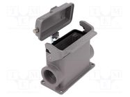 Enclosure: for HDC connectors; Han® B; size 16B; with latch; M32 HARTING