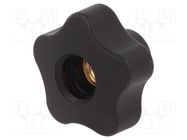 Knob; Ø: 40mm; Int.thread: M10; 18mm; H: 27mm; technopolymer PP ELESA+GANTER