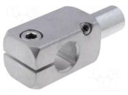 Mounting coupler; pin; aluminium; D: 16mm; W: 25mm; H: 25mm ELESA+GANTER