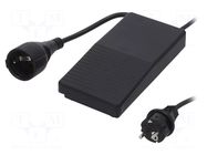 Switch: foot; Stabl.pos: 1; DPST-NO; 6A/250VAC; Leads: cables; black Marquardt