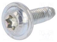 Screw; for metal; with flange; 3.5x12; Head: button; Torx®; TX15 BOSSARD